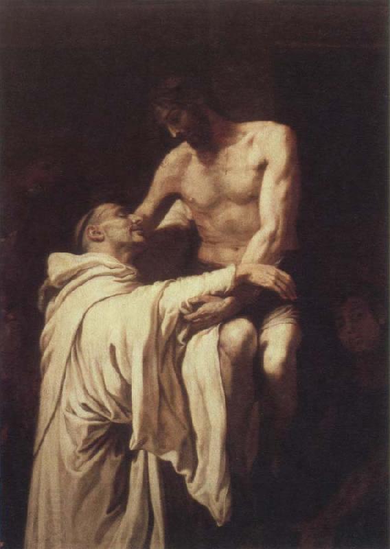 RIBALTA, Francisco christ embracing st.bernard oil painting picture